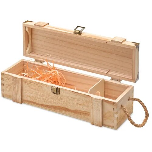Wijncadeaukist paulowniahout Vinbox + hout