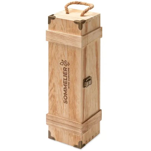 Wijncadeaukist paulowniahout Vinbox + hout