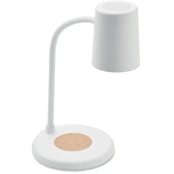 Lamp met oplader en speaker Wit Lamp met oplader en speaker Wit