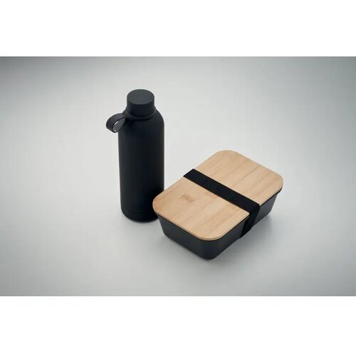 Cadeauset lunchbox en fles Emerald set zwart
