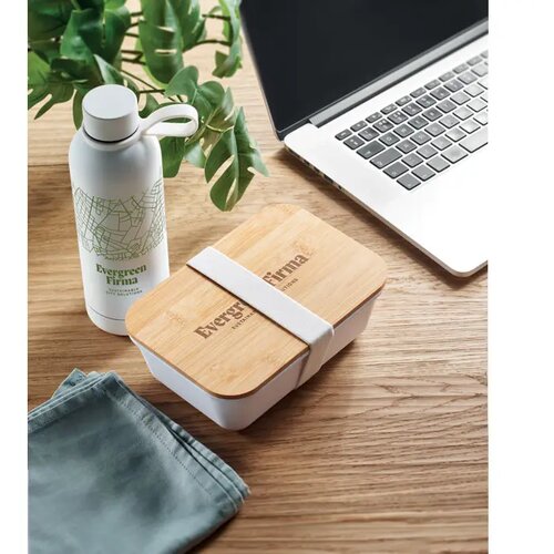 Cadeauset lunchbox en fles Emerald set wit