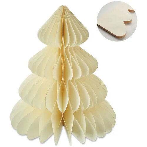 Kerstboomdecoratie van papier Harmobig beige