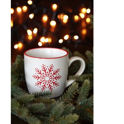 Snoflinga Kerst Mok Rood
