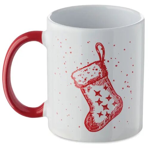 Keramische kerst mok 300ml Festimug rood