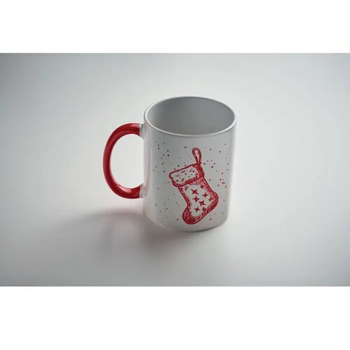 Keramische kerst mok 300ml Festimug rood