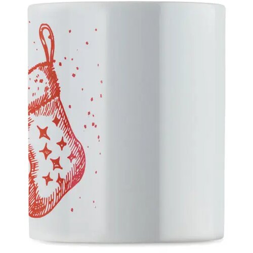 Keramische kerst mok 300ml Festimug rood