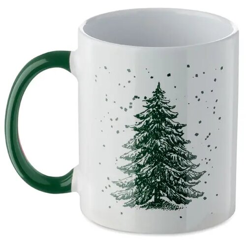 Keramische kerst mok 300ml Festimug groen