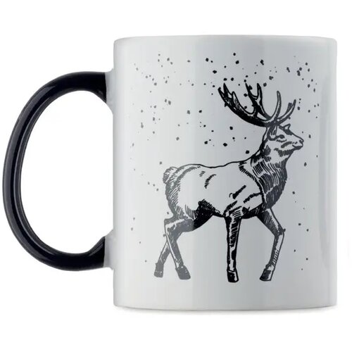 Keramische kerst mok 300ml Festimug zwart