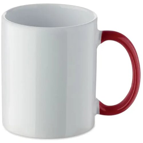 Keramische kerst mok 300ml Festimug wit/rood