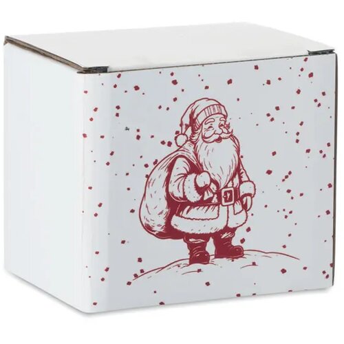 Keramische kerst mok 300ml Festimug wit/rood