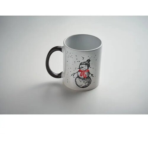 Keramische kerst mok 300ml Festimug zwart/rood