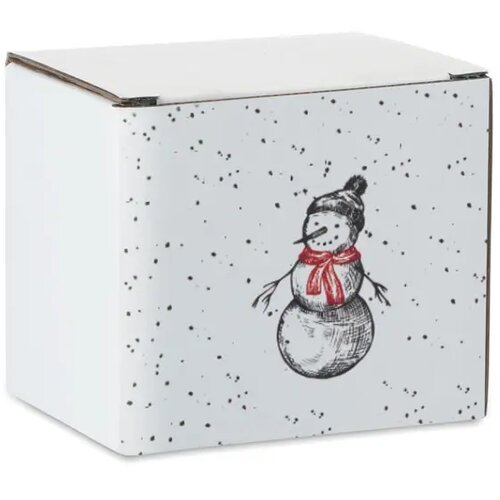 Keramische kerst mok 300ml Festimug zwart/rood