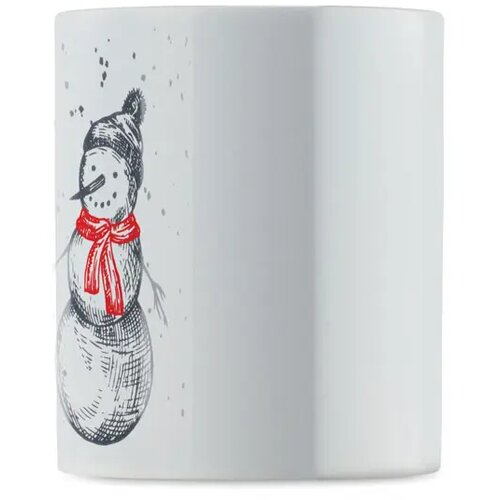 Keramische kerst mok 300ml Festimug zwart/rood