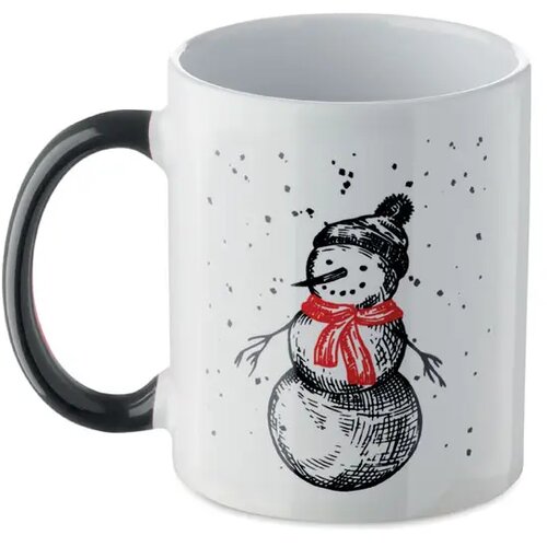 Keramische kerst mok 300ml Festimug zwart/rood