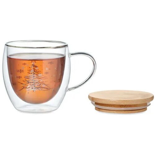 Dubbelwandige borosilicaat mok Sian transparant 220 ml