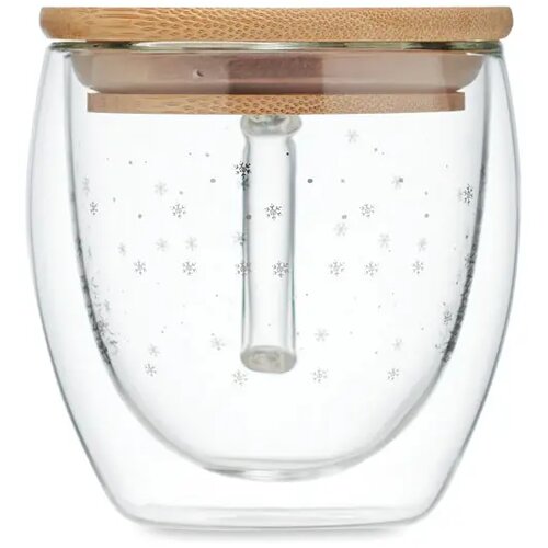 Dubbelwandige borosilicaat mok Sian transparant 220 ml