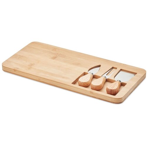 Bamboe kaasplank set Bruin