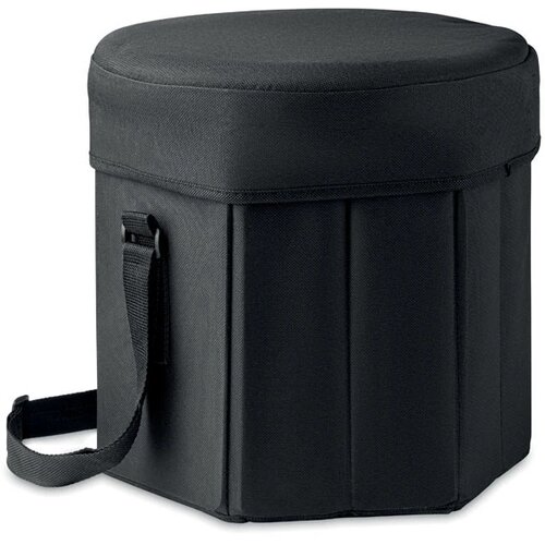 Opvouwbare koeltas- /krukje Seat & drink zwart