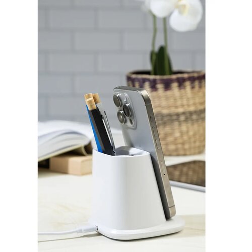 Powerdesk Rabs Multifunctionele Penhouder Wit