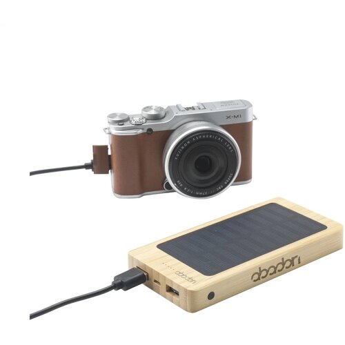 Bamboe Solar Powerbank (8.000 Mah) Bruin