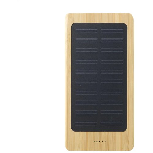 Bamboe Solar Powerbank (8.000 Mah) Bruin