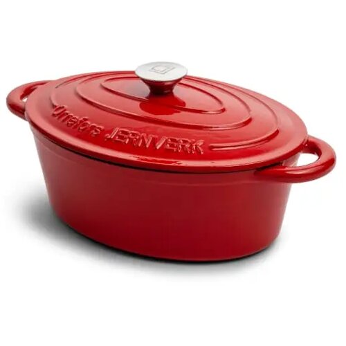 Orrefors Jernverk Ovale geëmailleerde braadpan 3.5L rood