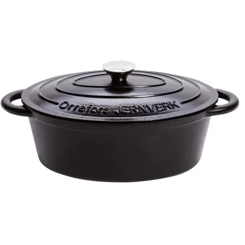 Orrefors Jernverk Ovale geëmailleerde braadpan 3.5L zwart