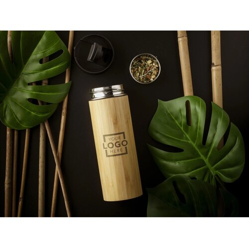 Sakura 360 Ml Bamboe Thermosfles/Thermosbeker Bamboe 360 ml