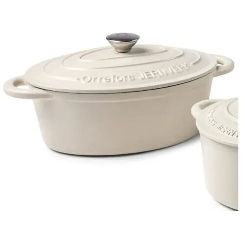 Orrefors Jernverk Ovale geëmailleerde braadpan 3.5L crème