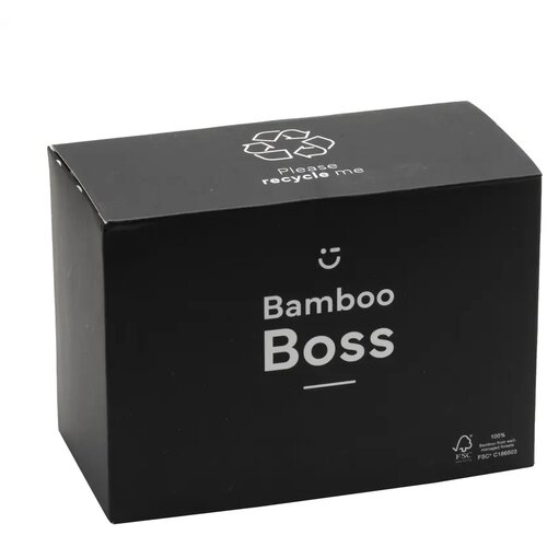 Bamboo Penhouder Met Draadloze Oplader Bruin