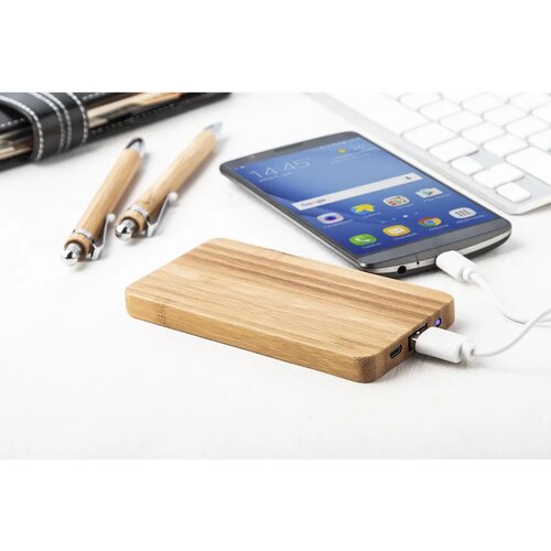 Bamboost Powerbank Natuurlijk