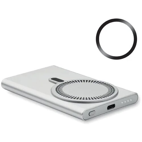 Draadloze oplader powerbank Pawtt mat zilver