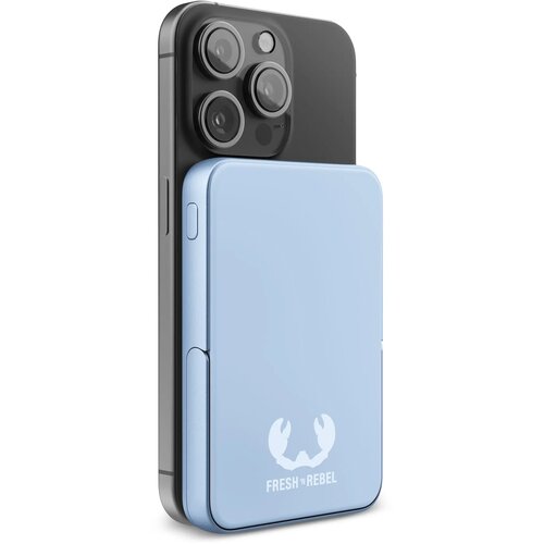 2PBM5000| Fresh 'n Rebel Geschikt voor MagSafe Draadloze Powerbank 5000mAh pastel blauw