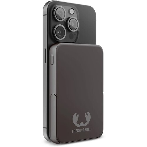 2PBM5000| Fresh 'n Rebel Geschikt voor MagSafe Draadloze Powerbank 5000mAh donker gun metal
