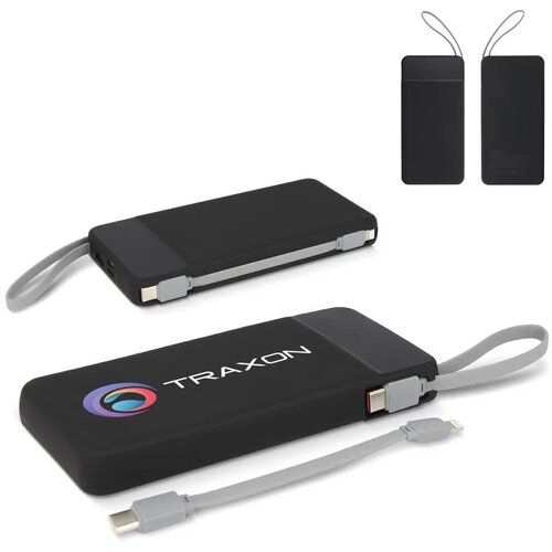 Ziara Powerbank met USB-C &amp; Lightning Kabel 10000mAh 