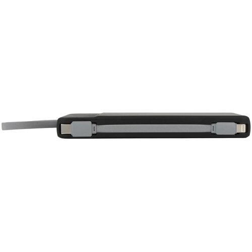 Ziara Powerbank met USB-C &amp; Lightning Kabel 10000mAh zwart