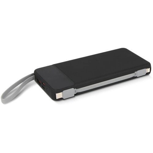 Ziara Powerbank met USB-C &amp; Lightning Kabel 10000mAh zwart