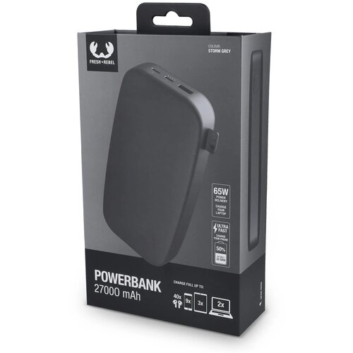 2PB27100 I Fresh 'n Rebel Powerbank 27000mAh 65W donker gun metal