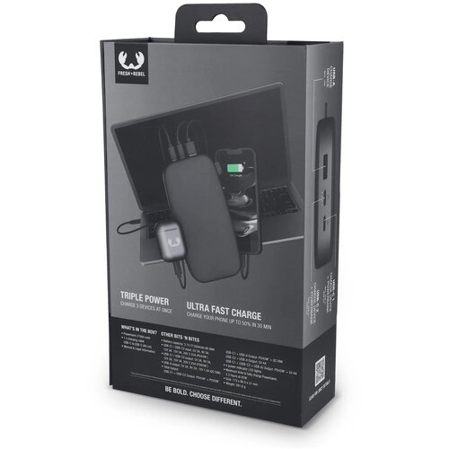 2PB27100 I Fresh 'n Rebel Powerbank 27000mAh 65W donker gun metal