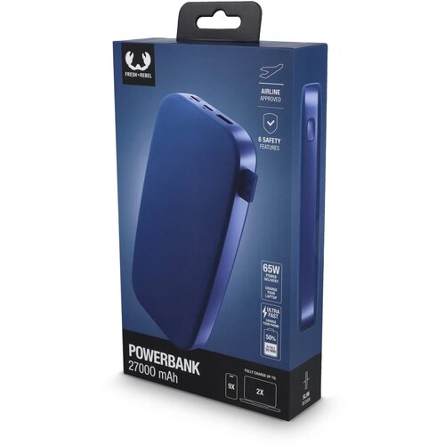 2PB27100 I Fresh 'n Rebel Powerbank 27000mAh 65W blauw
