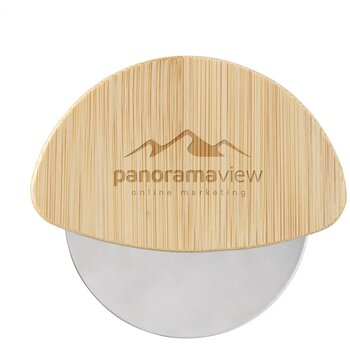 Cortello Bamboo Pizza Cutter Pizzasnijder Houtbruin