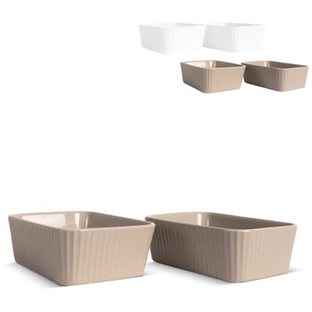 Sagaform Flora ovenschaal mini 2-delig wit Sagaform Flora ovenschaal mini 2-delig wit