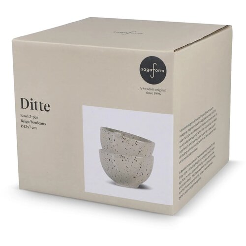 Sagaform Ditte Keramische Kommenset 12cm beige